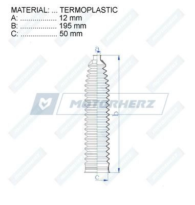 Пыльник рулевой рейки MOTORHERZ NB DMVW RDZ0449MG 1440602646 изображение 1