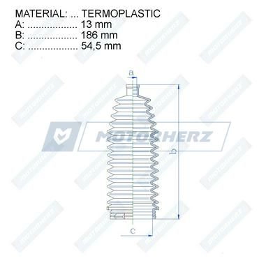 Пыльник рулевой рейки MOTORHERZ 1440602681 RDZ0486MG AXR2Q L изображение 1