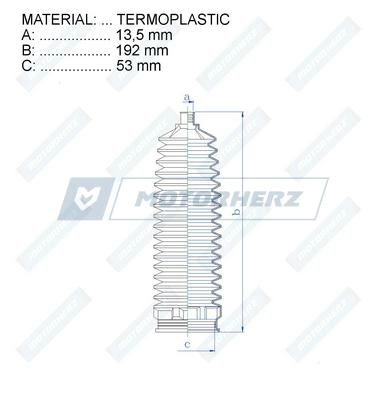 Пыльник рулевой рейки MOTORHERZ RDZ0568MG HQ 8LL 1440602752 изображение 1