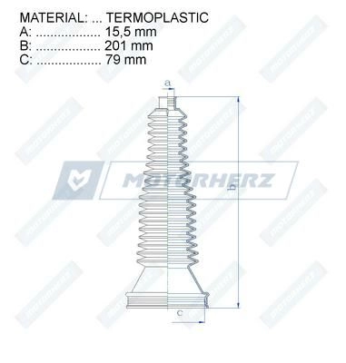 Пыльник рулевой рейки MOTORHERZ RDZ0570MG LV UEG 1440602753 изображение 1
