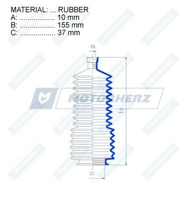 Пыльник рулевой рейки MOTORHERZ 1W9CAW 1 1440602760 RDZ0577MG изображение 1