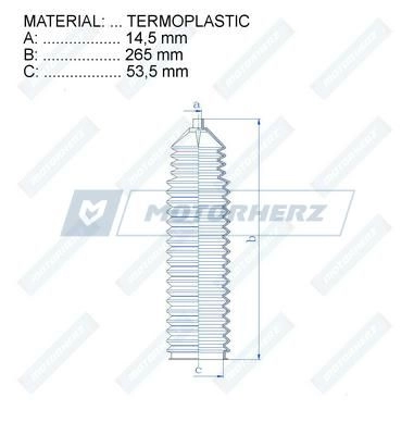 Пыльник рулевой рейки MOTORHERZ RDZ0586MG KOF RK 1440602766 изображение 1