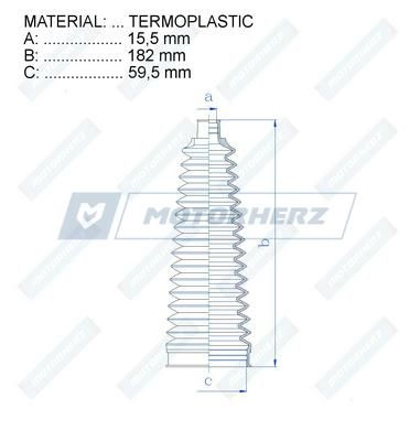 Пыльник рулевой рейки MOTORHERZ 1440602775 RDZ0595MG YSJ 37 изображение 1