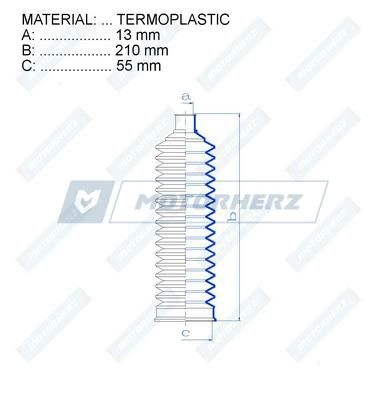 Пыльник рулевой рейки MOTORHERZ RDZ0600MG 1440602780 BHQ 0AO изображение 1