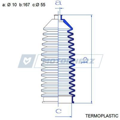 Пыльник рулевой рейки MOTORHERZ M T6YE 1440602801 RDZ0628MG изображение 1