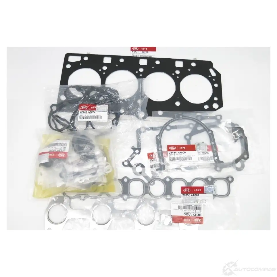 Полный комплект прокладок двигателя HYUNDAI/KIA 7SF5A A 29566800 K0AH1-10-270A изображение 0