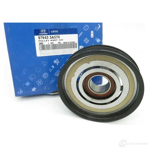 PULLEY ASSY-A/C COMPRESSOR HYUNDAI/KIA 976433 A570 1440923108 ZHUHJ F - Изображение 1