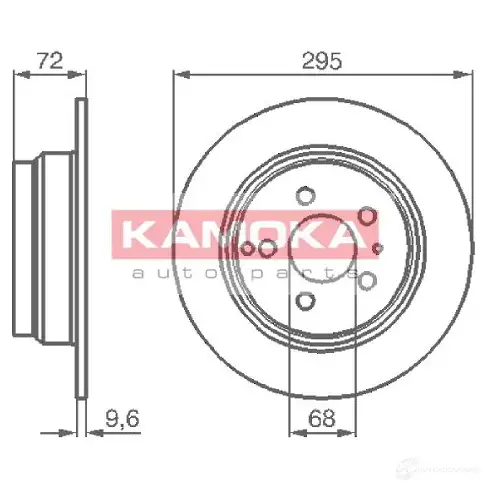 Тормозной диск KAMOKA 1653245 1031104 OJU3 Q 5908242635439