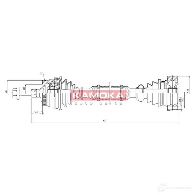 Приводной вал KAMOKA 5908234617726 1662162 vw1138922a DG1 B8Q8