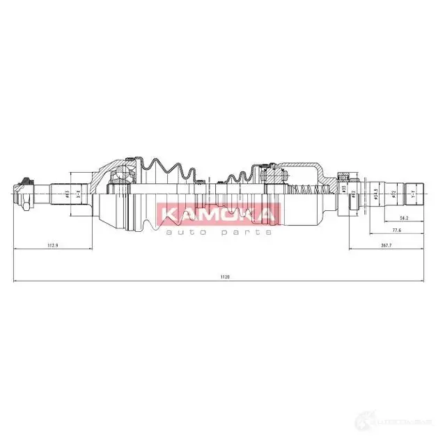 Приводной вал KAMOKA 06DP1 L 1660124 ct1138916a 5908234616255
