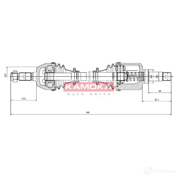 Приводной вал KAMOKA KD 7MZ4 1660147 5908234616583 ct1138933