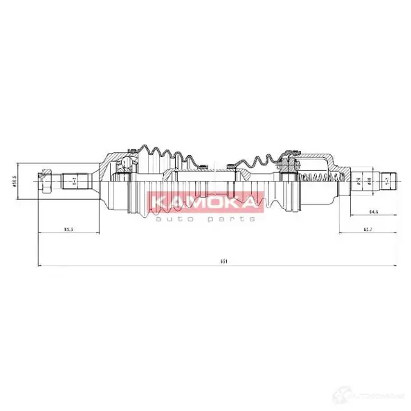 Приводной вал KAMOKA U S8UPH 5908234616606 1660149 ct1138936 изображение 0