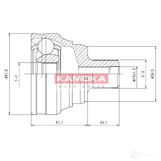Шрус приводного вала, комплект KAMOKA 7 NX4RU 5908234613964 1657161 6586
