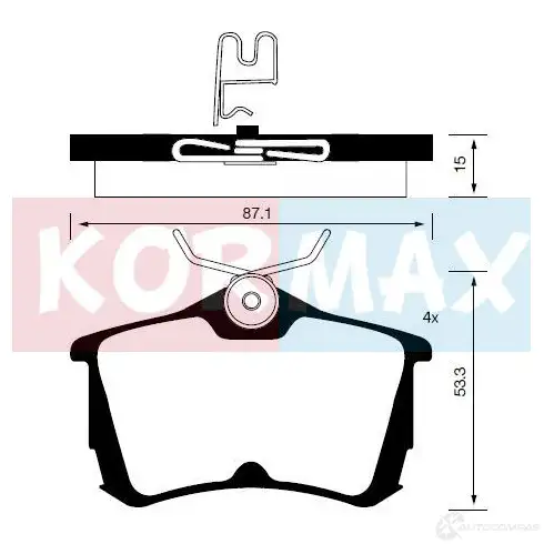 Тормозные колодки задние Honda accord 98- KORMAX KBP080 1H5YZ XC 1420592466