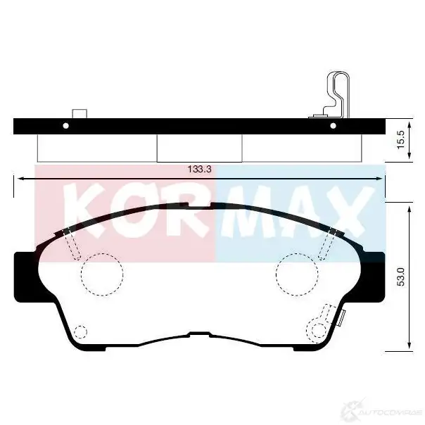 Тормозные колодки передние Toyota corona 92- ipsum 96- KORMAX 1420592443 KBP057 D 7UP9YS изображение 0