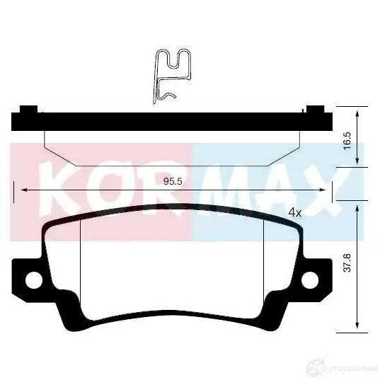 Тормозные колодки задние Toyota corolla 01- KORMAX 1420592469 OUVM7V W KBP083
