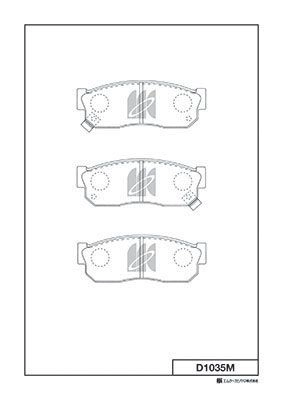 Тормозные колодки, дисковые, комплект KASHIYAMA 16RU4 D D1035M 1420591237 JV165RE