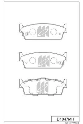 Тормозные колодки дисковые, комплект KASHIYAMA D1047MH 1439897559 2EC QPC изображение 0