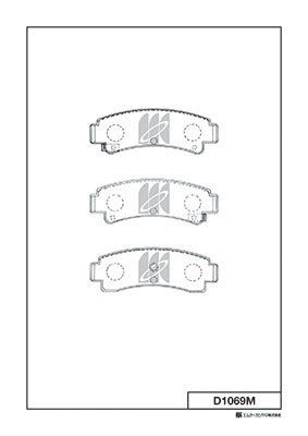 Тормозные колодки, дисковые, комплект KASHIYAMA D1069M 9T8QU 1424533858 E BKS0M изображение 0