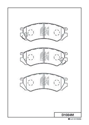 Тормозные колодки, дисковые, комплект KASHIYAMA PGWCH D1084M 1420591241 RV5 9N3