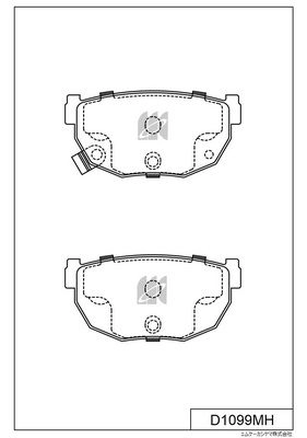 Тормозные колодки дисковые, комплект KASHIYAMA D1099MH 1439897562 UX7 MM8 изображение 0