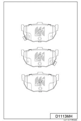 Комплект тормозных колодок, дисковый тормоз KASHIYAMA QSYK 4WZ D1113MH 1440072102 изображение 0