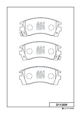 Тормозные колодки, дисковые, комплект KASHIYAMA 1420591350 D1136M J4CLF55 MZUKC 71 изображение 0