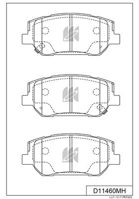 Тормозные колодки дисковые, комплект KASHIYAMA KZL F26 1439897582 D11460MH