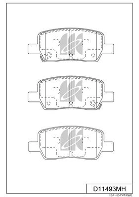 Тормозные колодки дисковые, комплект KASHIYAMA D11493MH 1439897592 KX AIT изображение 0