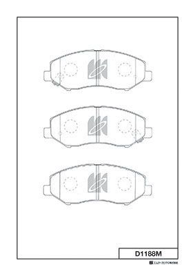 Тормозные колодки, дисковые, комплект KASHIYAMA JM0B8 EW D1188M 1420591938 YTK4CRN изображение 0