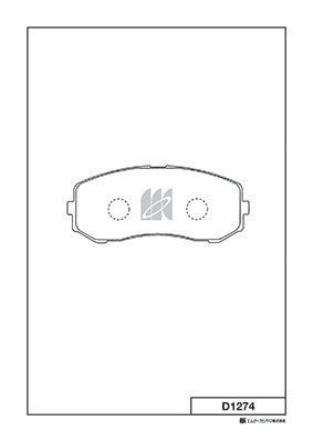 Тормозные колодки, дисковые, комплект KASHIYAMA O83SHG D1274 Z1 LDP38 1420591947