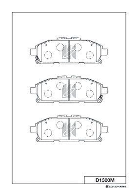 Тормозные колодки, дисковые, комплект KASHIYAMA D1300M 1424488411 YPY0O 8CVH LW9