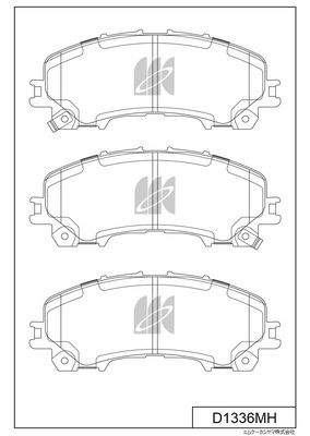 Тормозные колодки дисковые, комплект KASHIYAMA FO GJV D1336MH 1439897613