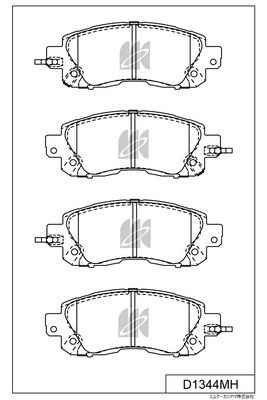 Тормозные колодки дисковые, комплект KASHIYAMA D1344MH 1439897615 TDF LMR изображение 0