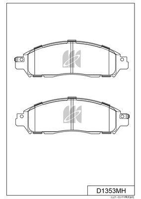 Тормозные колодки дисковые, комплект KASHIYAMA 2 UDYC 1439897617 D1353MH изображение 0