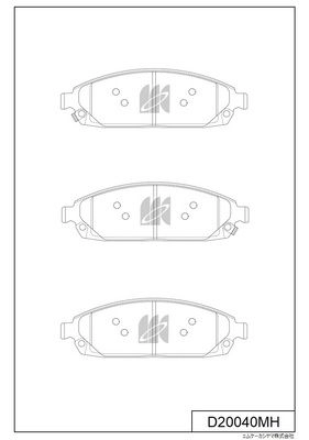 Тормозные колодки дисковые, комплект KASHIYAMA 1439897631 C D66P7F D20040MH