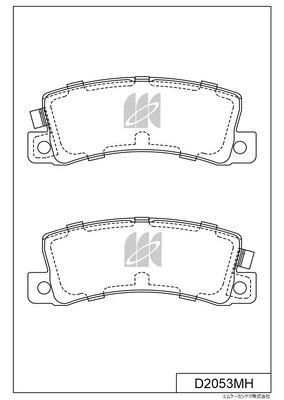 Тормозные колодки дисковые, комплект KASHIYAMA 1439897659 D2053MH 4 3ZT1