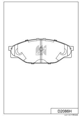 Тормозные колодки дисковые, комплект KASHIYAMA D2086H 9 7UXH2 1439897665