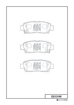 Тормозные колодки, дисковые, комплект KASHIYAMA 2XWAQT0 'D2131M BU 8PK 1420576561 изображение 0