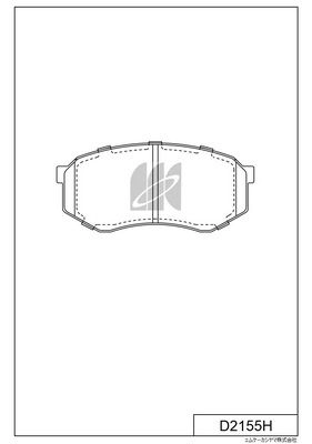 Тормозные колодки дисковые, комплект KASHIYAMA 1439897673 6SBP4V Y D2155H изображение 0