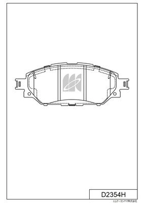 Тормозные колодки дисковые, комплект KASHIYAMA D2354H 1439897691 U 5MWX изображение 0