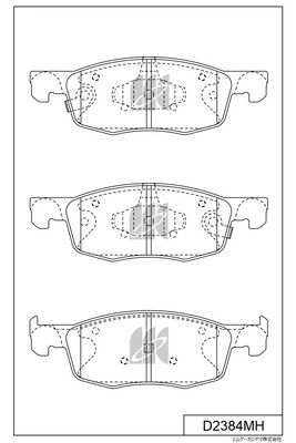 Комплект тормозных колодок, дисковый тормоз KASHIYAMA D2384MH 3 D1GK 1440072143 изображение 0
