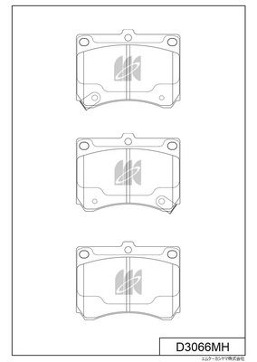 Тормозные колодки дисковые, комплект KASHIYAMA D3066MH 1439897713 6 QZ03