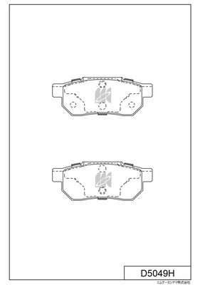 Тормозные колодки дисковые, комплект KASHIYAMA 1439897740 E I3GQF6 D5049H