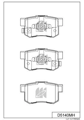 Комплект тормозных колодок, дисковый тормоз KASHIYAMA 1440072147 D5140MH 6I26Y O3 изображение 0