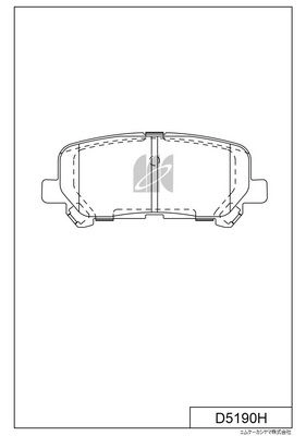 Тормозные колодки дисковые, комплект KASHIYAMA MVI CTK 1439897746 D5190H