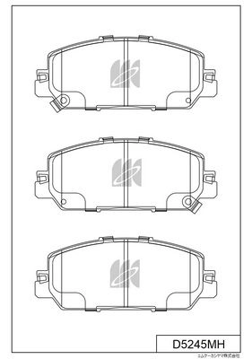 Тормозные колодки дисковые, комплект KASHIYAMA O861 XE 1439897753 D5245MH