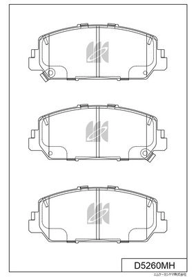 Тормозные колодки дисковые, комплект KASHIYAMA 1439897757 D5260MH 4 EZJB6M