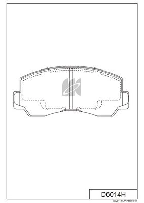 Тормозные колодки дисковые, комплект KASHIYAMA HIR QW6 1439897759 D6014H изображение 0