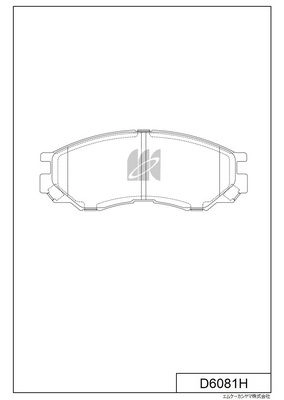 Тормозные колодки дисковые, комплект KASHIYAMA D6081H X 9MLI7 1439897766 изображение 0